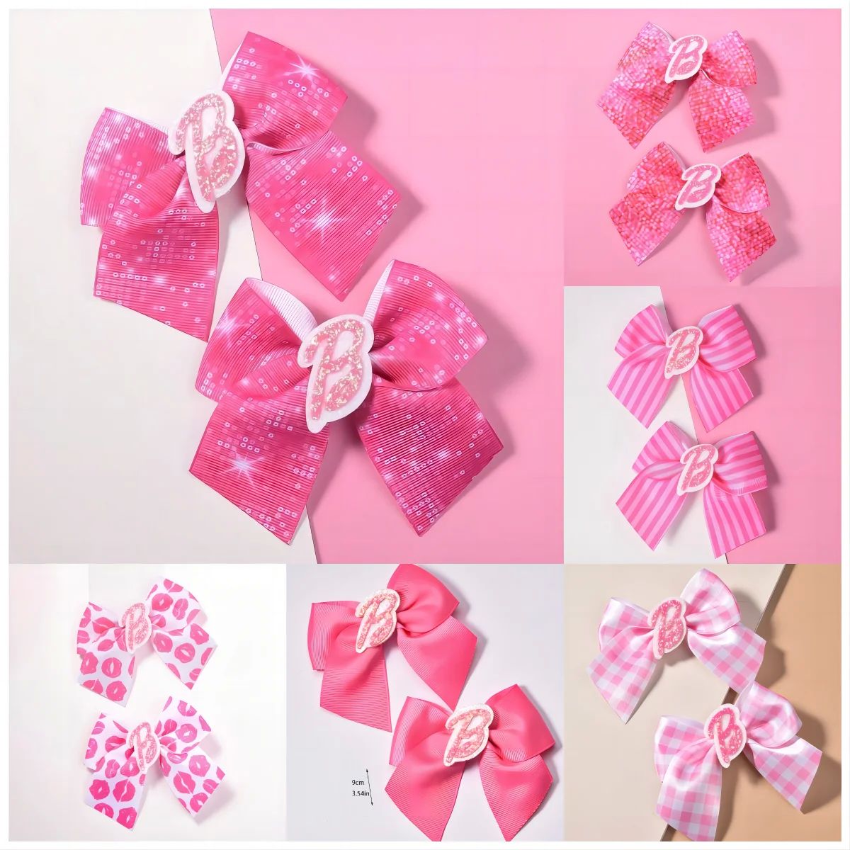 2 women's pink thread webbing with green onion powder letter