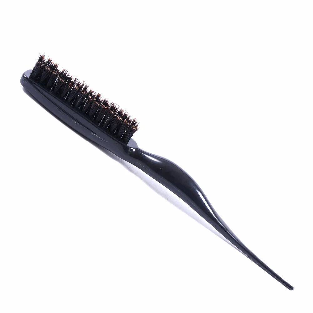 Pro Salon Black Hair Brushes Comb Slim Line Teasing Combing - 实物图