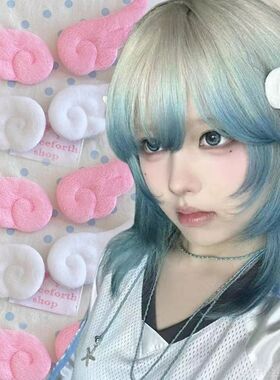 Y2K Sweet Cute Angel Wing Plush Hairpin Children Girls Hair