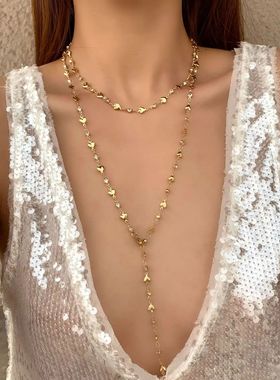 Fashion Sweater Chain Long Y-shaped Necklace for Women Simpl