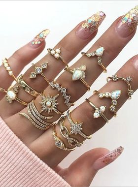 Finger Ring set Women Rings for Girls Charms Stainless