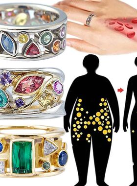 Women Crystal Quartz Ring Therapy Quartz Crystal Ring for We