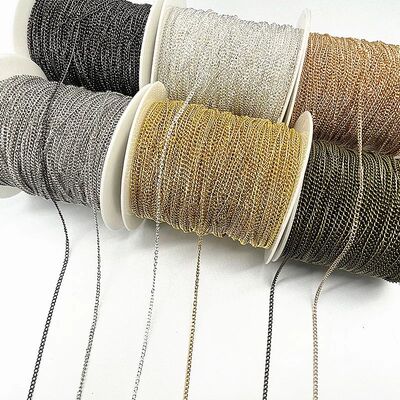 2yards Golded/silvered/Bronze/Black Plated Necklace Chain fo