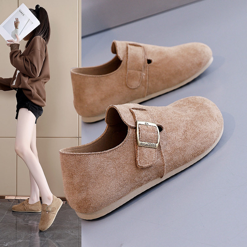 内增高全包勃肯鞋2026秋季款新款女懒人乐福鞋单鞋复古休闲H2601,女鞋,休闲板鞋,淘宝优惠券,粉丝福利购,淘宝优惠卷