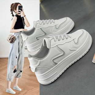 鞋子女春季2026年新款网红爆款板鞋女今年流行的厚底小白鞋
