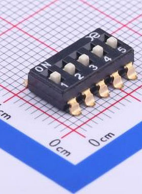 DSIC05LSGET 2.54mm 5位高推 拨码开关 SMD-10P,6x12.6mm 拨码开