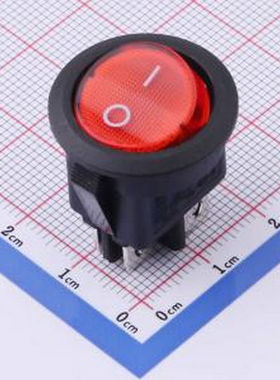 RS601D2-2010011R1B 双刀圆形带灯船型开关 插件 船型开关