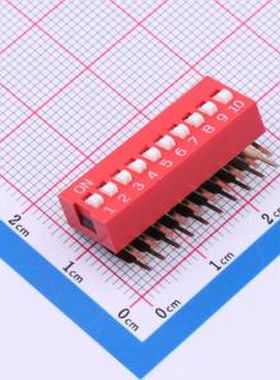SMWA-10R-TP 间距2.54mm 10位拨码开关 - 拨码开关