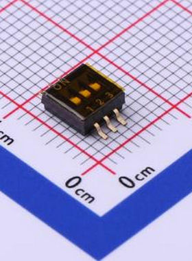TP-03 拨码开关黑色03P-3PIN间距1.27mm贴片正拨平拨3位SMD SMD-6