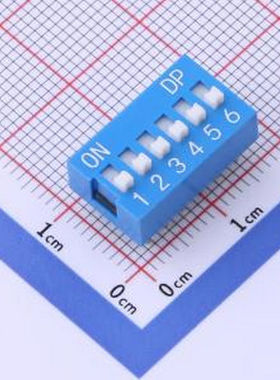 KH-BM2.54B-6P 蓝色拨码开关,6位,间距2.54mm 拨码开关 插件 拨码