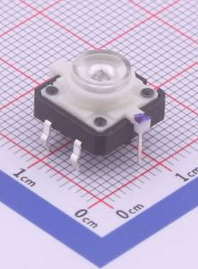 K6-1212A02 12.00mmx12.00mm 红色带灯开关 插件 轻触开关