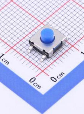 GT-TC126B-H043-L1B 6.2x6.2硅胶防水轻触开关 H4.3mm 250gf 蓝色