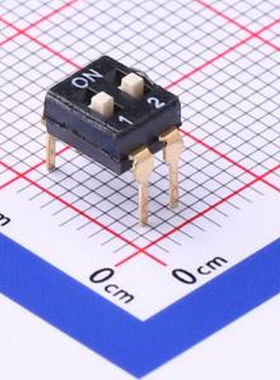TL-02 拨码开关插件黑色02P-2PIN间距2.54mm立式直插正拨平拨2位D