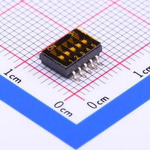 DSHP05TSGET 1.27mm 5位低推贴胶 拨码开关 SMD-10P,5.4x8mm 拨码