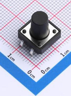 TS015-CBW1EH12.5 12*12*12.5mm 直插 180GF 轻触开关 插件-4P,12