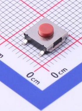 K2-1157SP-C5SW-01 6×6×3.1 4P 350G不锈钢弹片红色按柄 SMD 轻