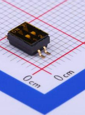 DSHP02TSGER 2位 1.27间距 SMD-4P,4.1x5.4mm 拨码开关
