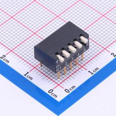 DSPV05LHGET 2.54mm 5位插件琴键式拨码开关 - 拨码开关
