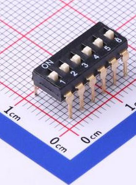TL-06 拨码开关插件黑色06P-6PIN间距2.54mm立式直插正拨平拨6位D
