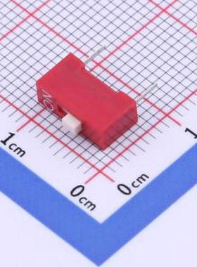 BSE01GR 2.54mm间距1P 红色插件拨码开关 插件 拨码开关