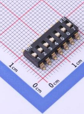 DSIC07LSGET 7位 2.54mm脚距IC型 KE拨码开关 拨动开关 SMD-14P,6