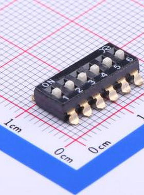DSIC06LSGET 2.54mm 6位高推 拨码开关 SMD-12P,6x15.2mm 拨码开