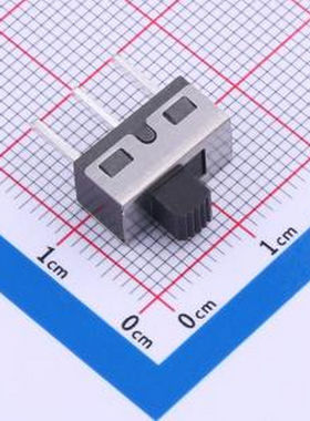 HX SS12D10G4 拨动开关 立式两档拨动,单排3脚插件,12.7x6.7x6.4,
