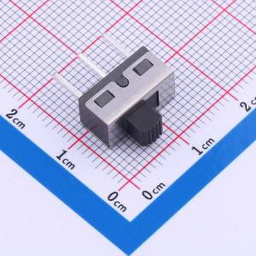 HX SS12D10G4 拨动开关 立式两档拨动,单排3脚插件,12.7x6.7x6.4,