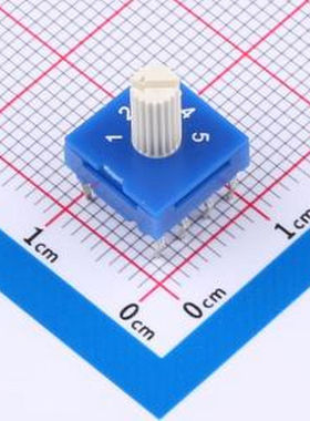 RS8157H 旋转选择开关 1-5档 插件-8P,9.9x9.9mm 旋转开关