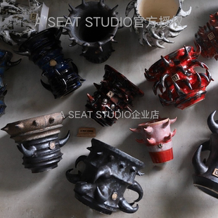A SEAT STUDIO 泰国进口 尖刺异形块根绿植手工花盆