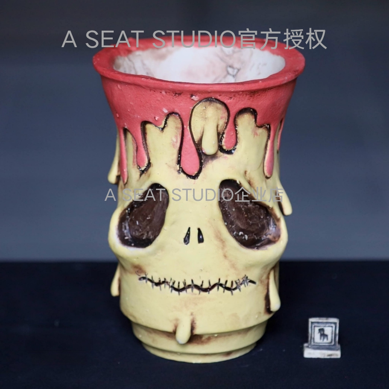A SEAT STUDIO泰国进口万圣节怪诞融蜡花盆块根绿植手工花盆
