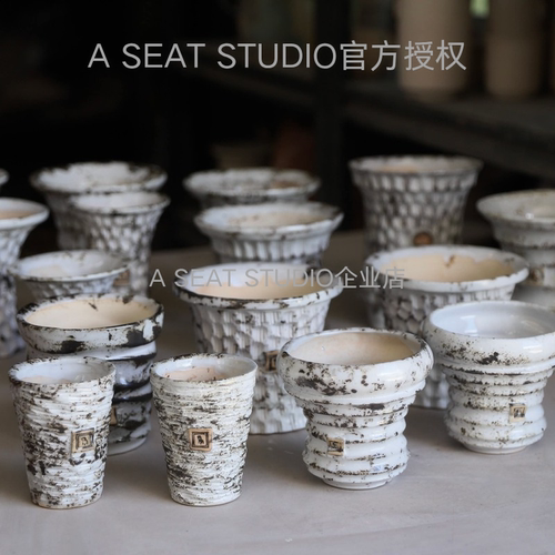 A SEAT STUDIO泰国进口 鹌鹑蛋系列 块根绿植手工花盆