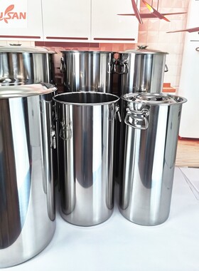 不锈钢储水桶细长汤桶白钢奶茶桶高身凉茶水桶20/22/25cm高45cm60