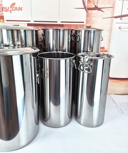 不锈钢储水桶细长汤桶白钢奶茶桶高身凉茶水桶20/22/25cm高45cm60