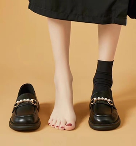 真皮复古jk乐福鞋鞋女单鞋小皮鞋2023新款英伦软皮黑色珍珠女鞋