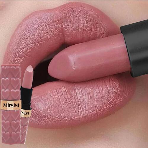 Silky Matte Velvet Nude Peach Lipstick Waterproof Long Lasti