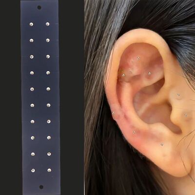 100Pcs Fashion Ear Point Stickers Ear Pressure Stick Gold Si
