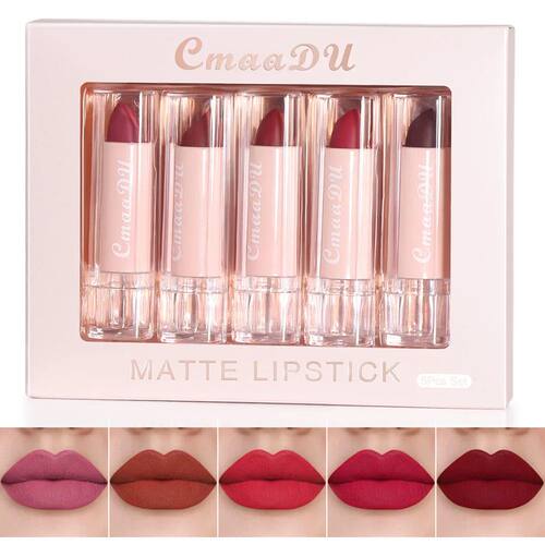 5pcs Lipstick Set Lip Gloss Matte velvet Moisturizing hydrat