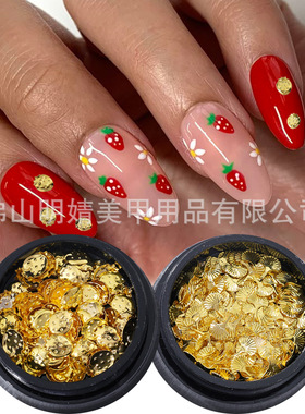 Metal Nail Art Accessories Accessories Golden Alloy Strawber