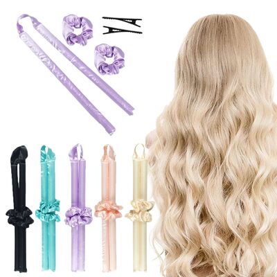 Lazy Heatless Curling Rod Headband No Heat Silk Curls Ribbon