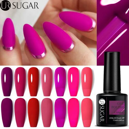 7.5ml Purple Red Dragon Fruit Color Nail Gel Soak Off UV