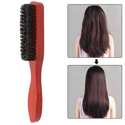 Salon Teasing Back Hair Brushes Boar Bristle Wood Slim Line