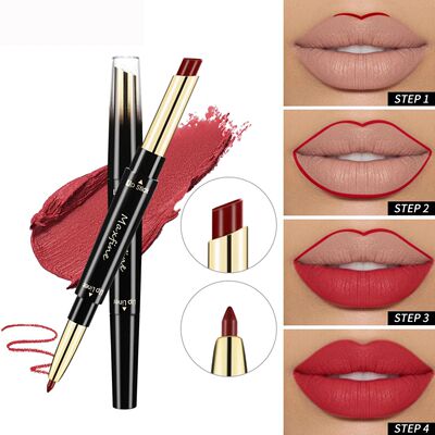 2In1 Lipstick lipliner Matte Highly Pigmented Waterproof Lon