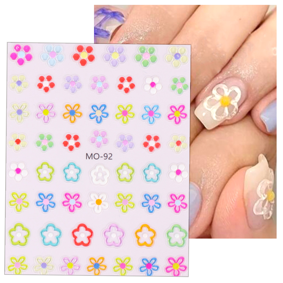 New Technology 3D Thin Transparent Stickers Macaron Five-poi