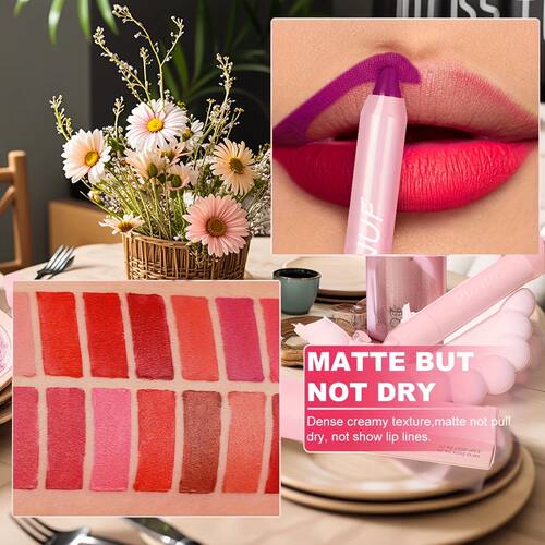 1Pc Matte Lip Liner Velvet Lip Gloss Waterproof Long-Lasting
