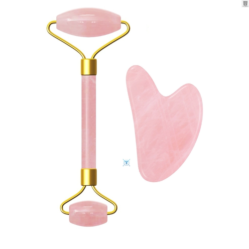 2pcs/set Face Spa Massager Neck Roller Gua Sha Scraper Board