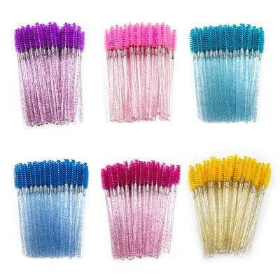 50Pcs Disposable Micro Glitter Eyelash Mascara Wands Mini