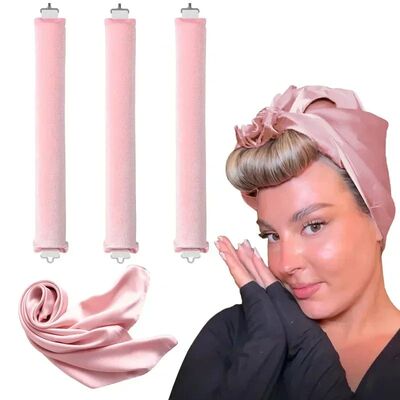 Heatless Curling Rod Headband Soft Hair Curlers with Scarf N