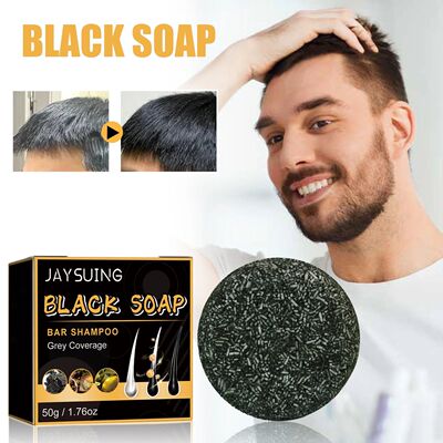 Black Hair Shampoo Soap Repairing Gray White Hair Color Smoo