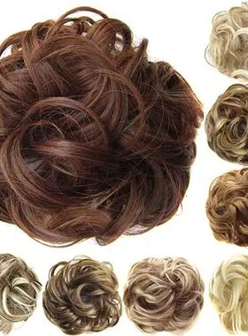 Fashion Synthetic Chignon With Rubber Band Brown Blonde Wome